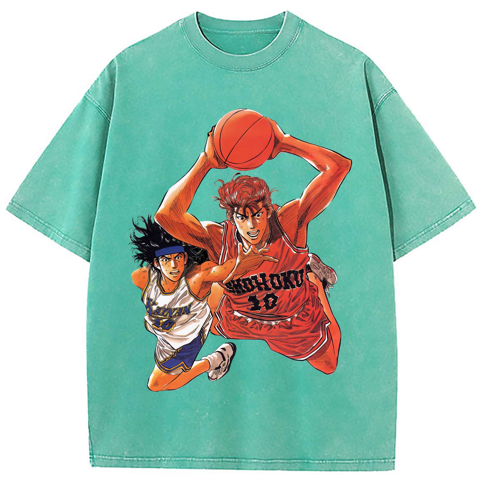 （画像用） SLAM DUNK／スラムダンク 綿100% ヴィンテージ風 半袖Tシャツ（フロントプリント）